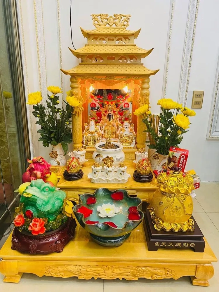 Chia sẻ ảnh bàn thờ thần tài qua hình ảnh bàn thờ thần tài