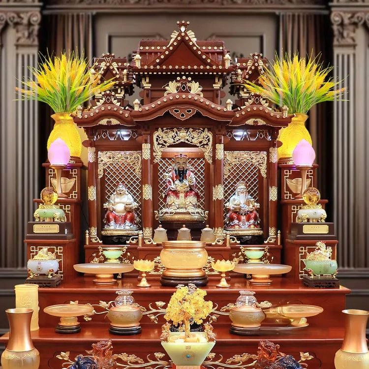 Mẫu ảnh bàn thờ thần tài với hình ảnh bàn thờ ông thần tài