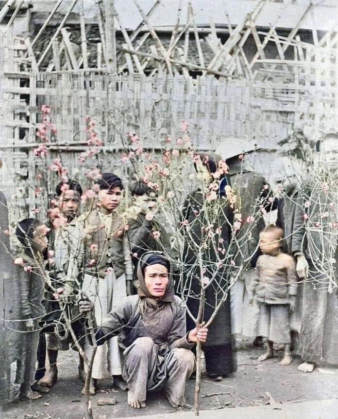 Nét ảnh chợ tết xưa đen trắng quý