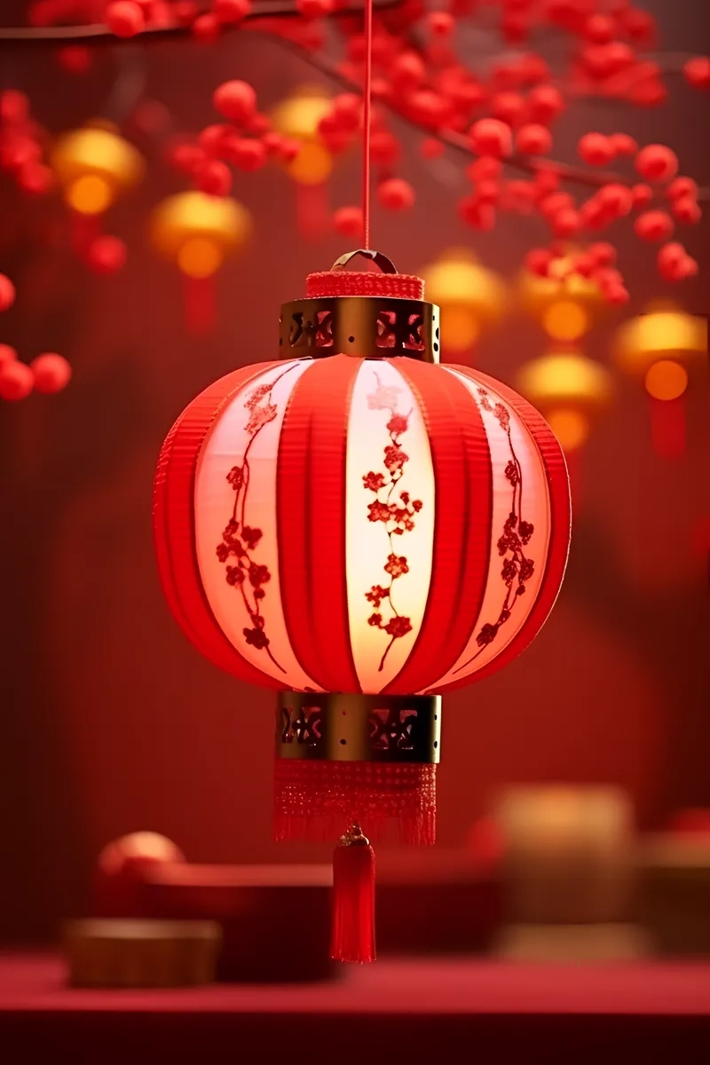 Mẫu hình nền điện thoại đèn lồng đỏ