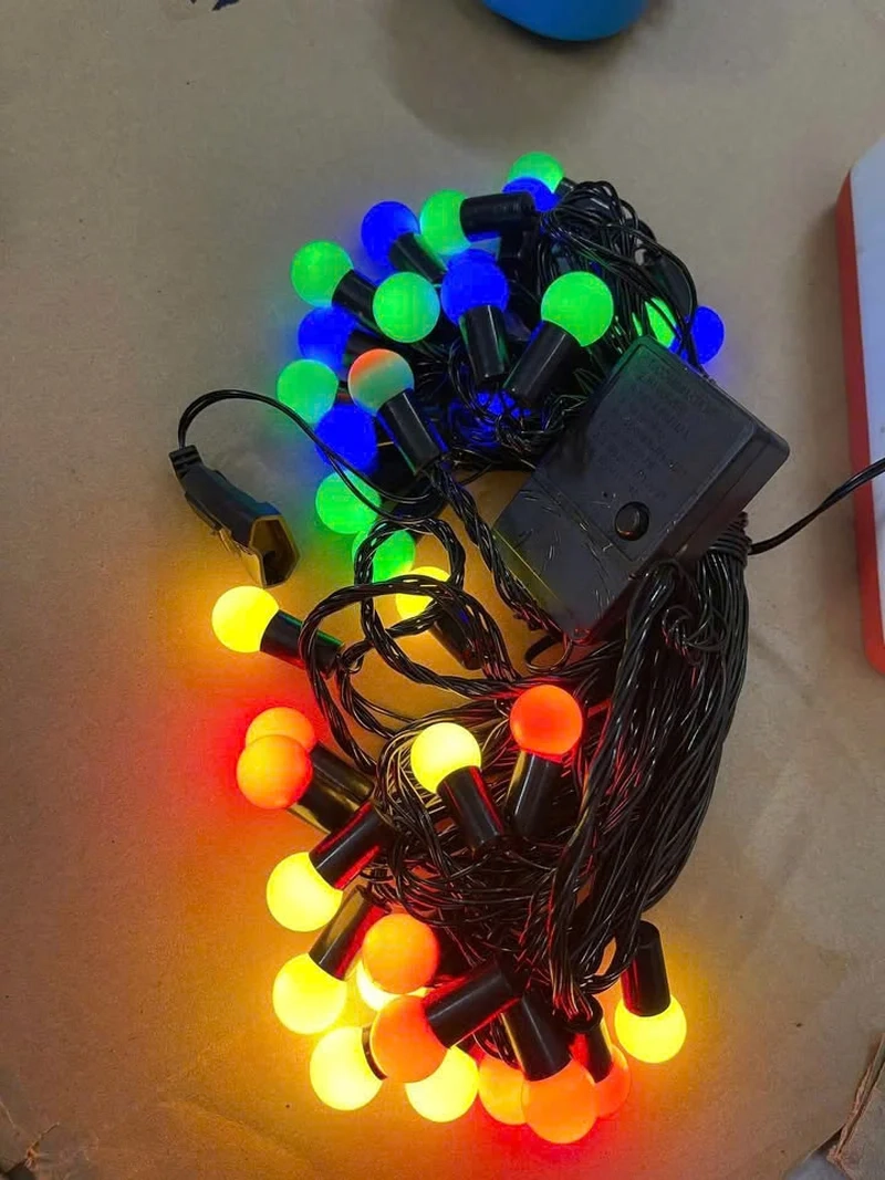 Ánh sáng rực rỡ nhờ ảnh đèn nháy tết ánh sáng