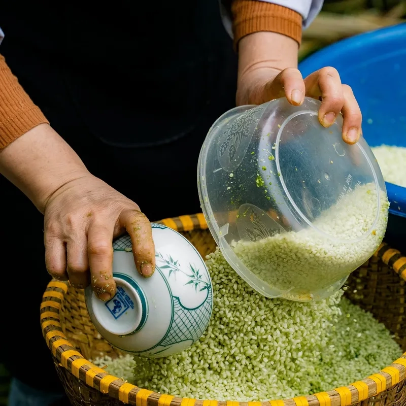 Xem gói bánh chưng tại làng nghề xưa