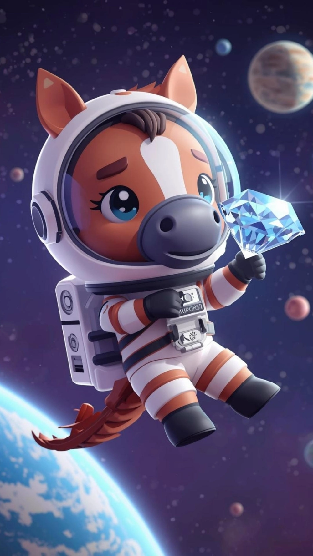 Ngựa bính ngọ anime chibi phong cách Nhật Bản