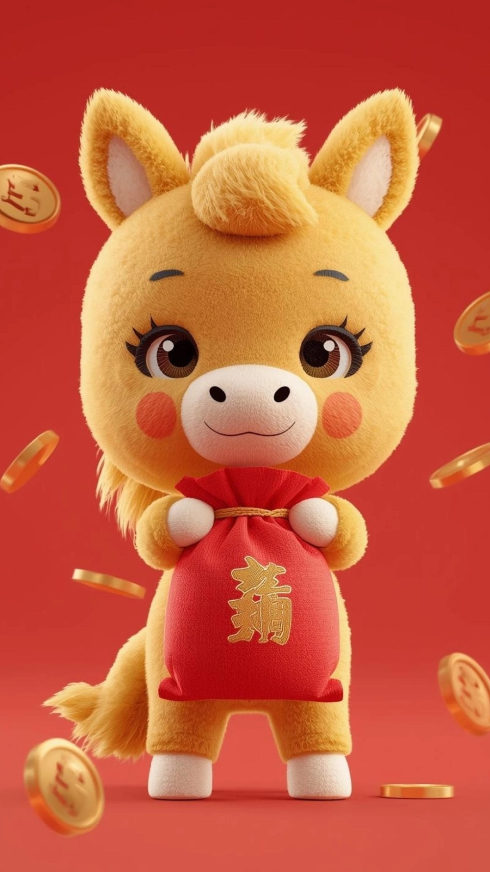 Hình nền ngựa chibi màu hồng mộng mơ cho phái nữ