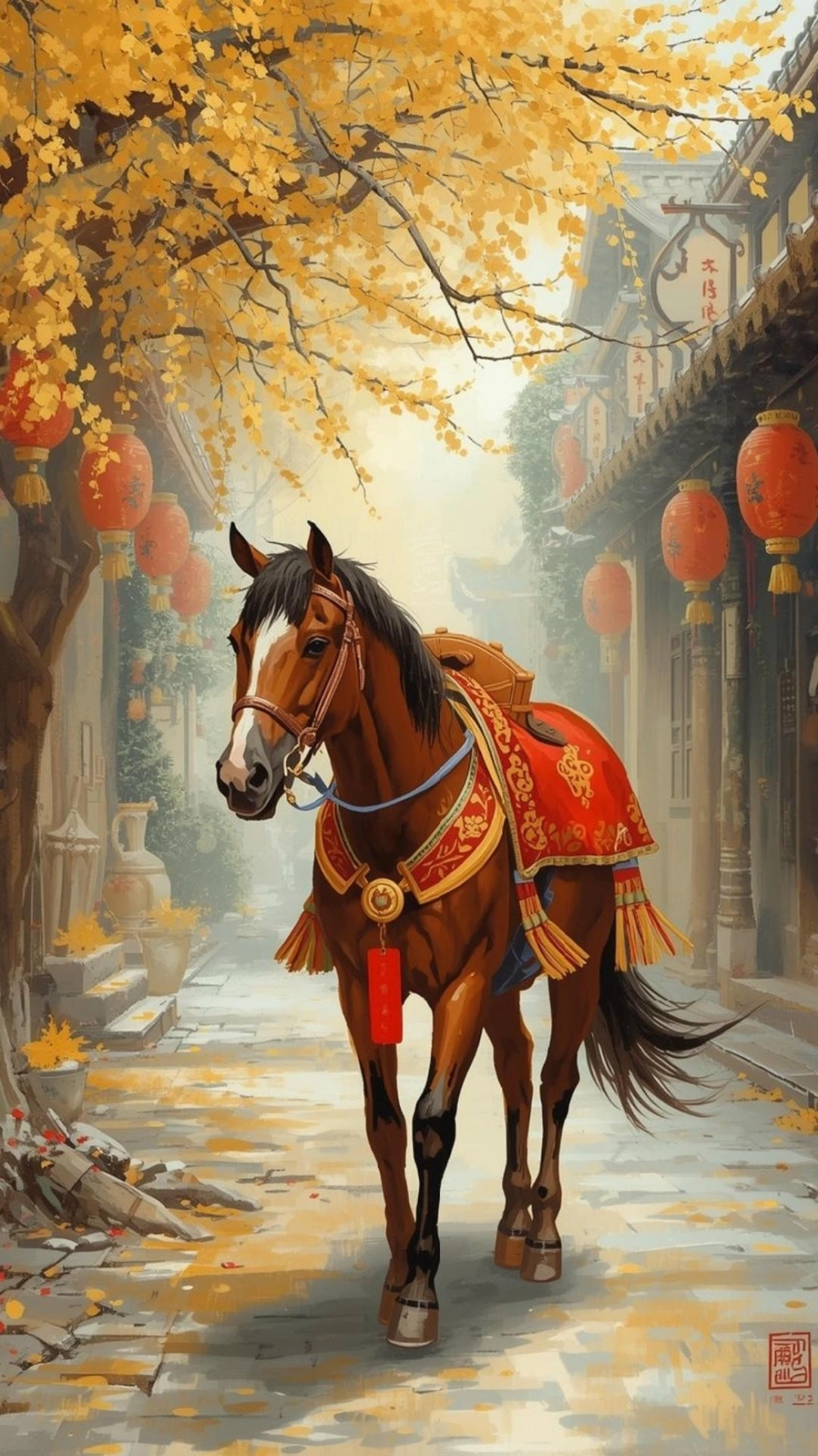 Ngựa lì xì 3d cute cho điện thoại