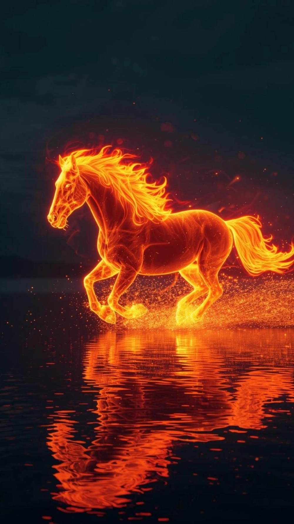 Ảnh 8 con ngựa phi nước đại trên thảo nguyên