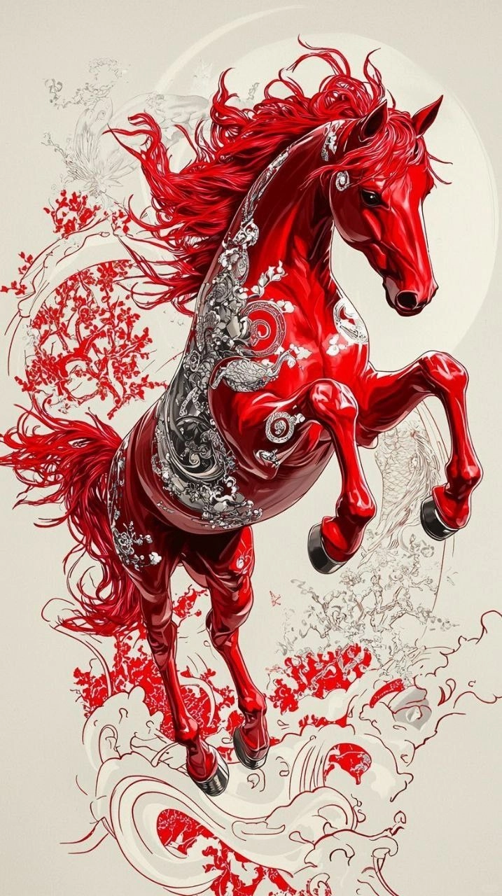 Ảnh ngựa tranh đông hồ mang đậm nét văn hóa dân gian