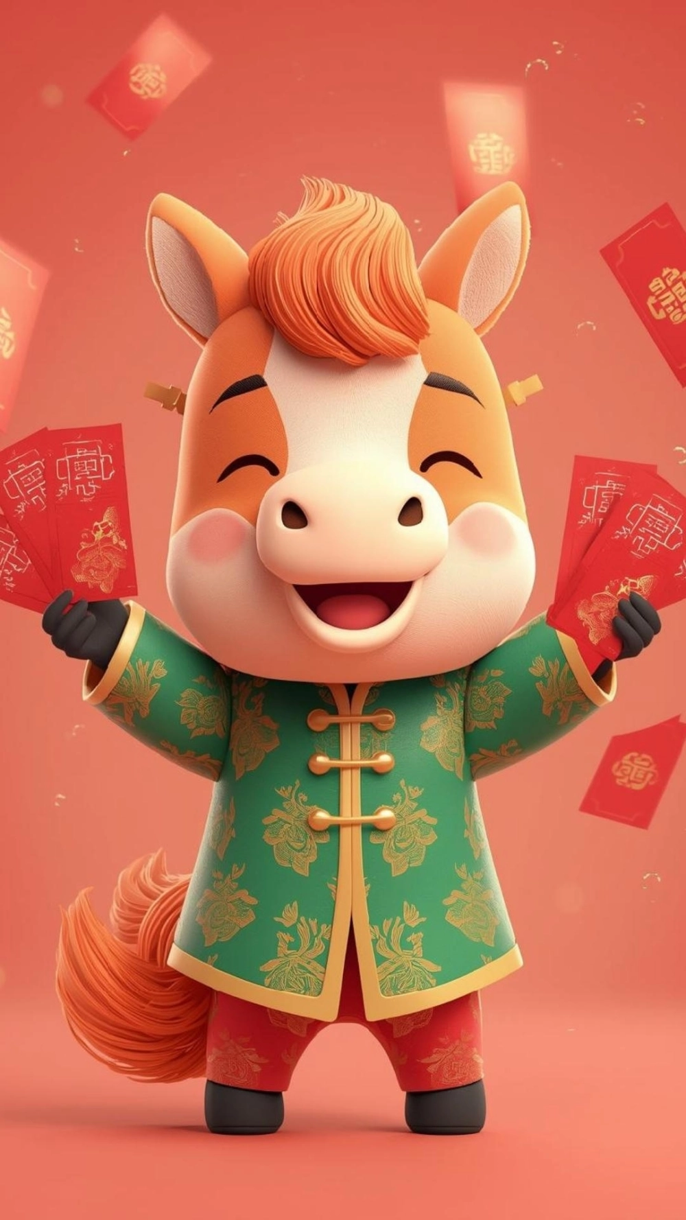 Linh vật ngựa áo dài việt nam rực rỡ