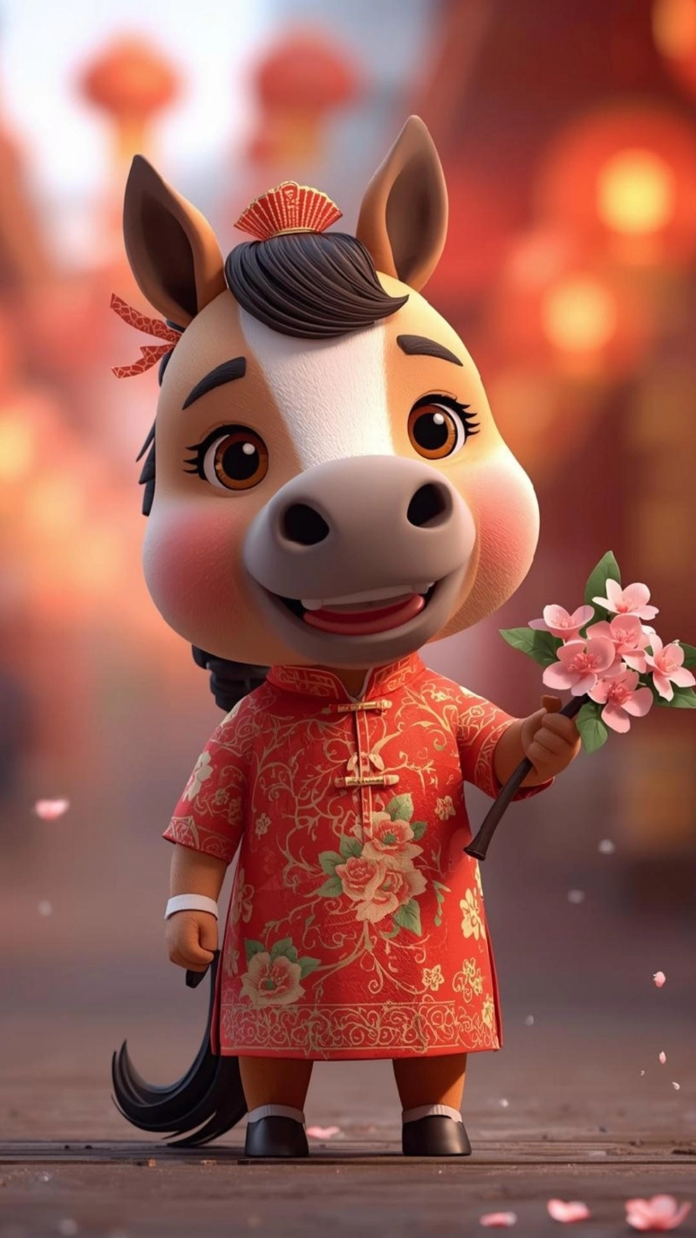 Ngựa mặc áo dài vector sắc nét