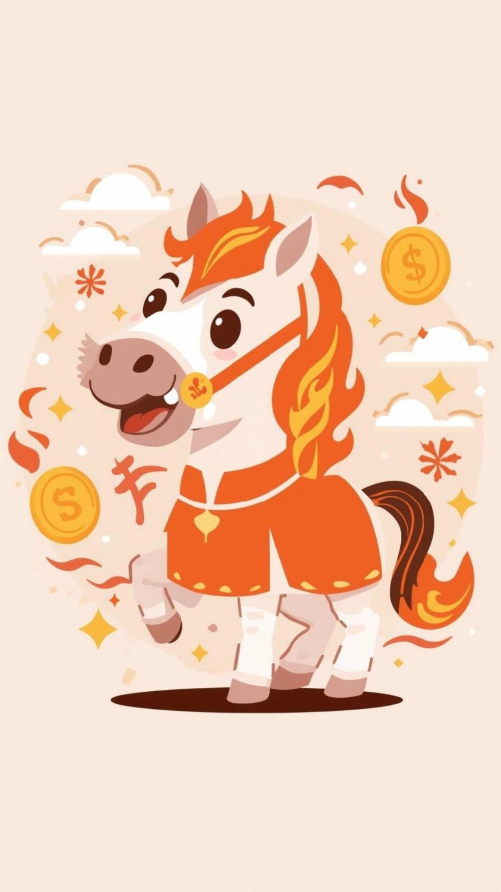 Ngựa bính ngọ diện áo dài thêu hoa