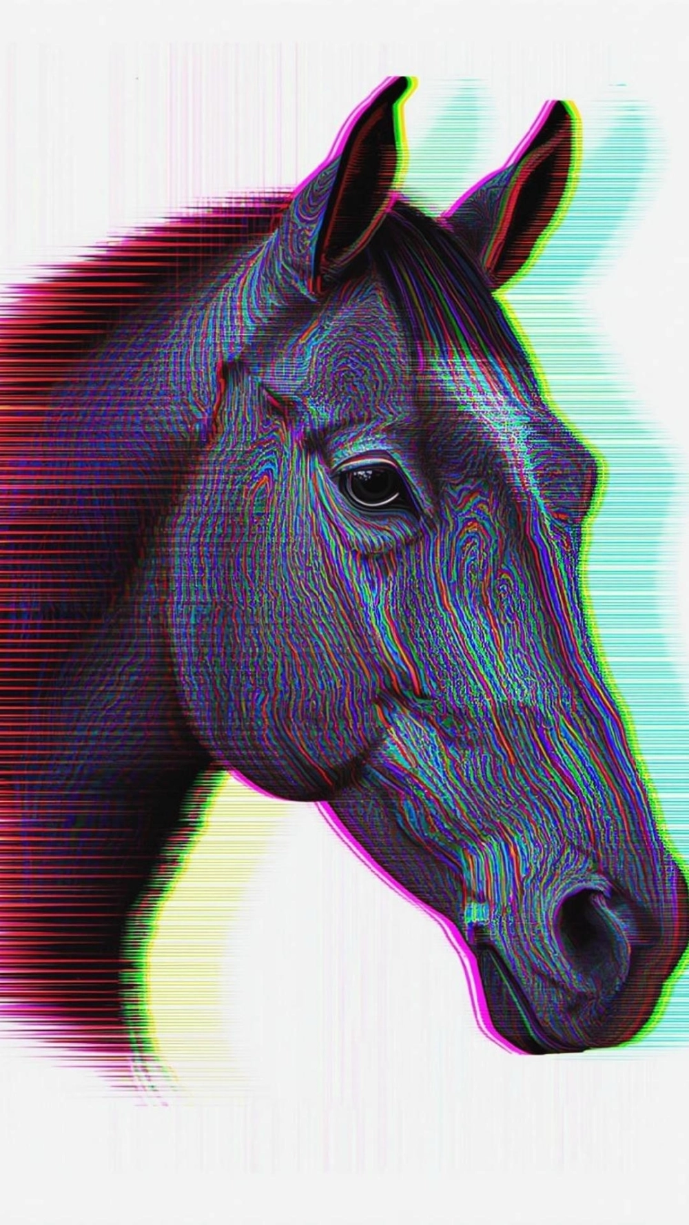 Hình nền ngựa neon ngầu cho những người cá tính