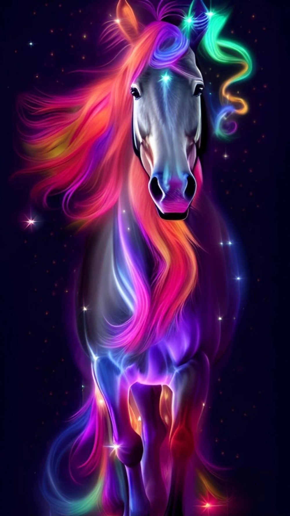 Ảnh ngựa phong cách tương lai đầy tính nghệ thuật