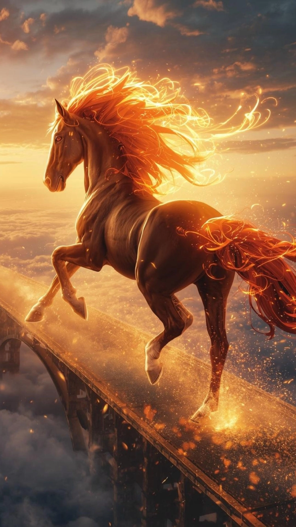 Ảnh ngựa ai phong cách anime màu sắc tươi sáng trẻ trung