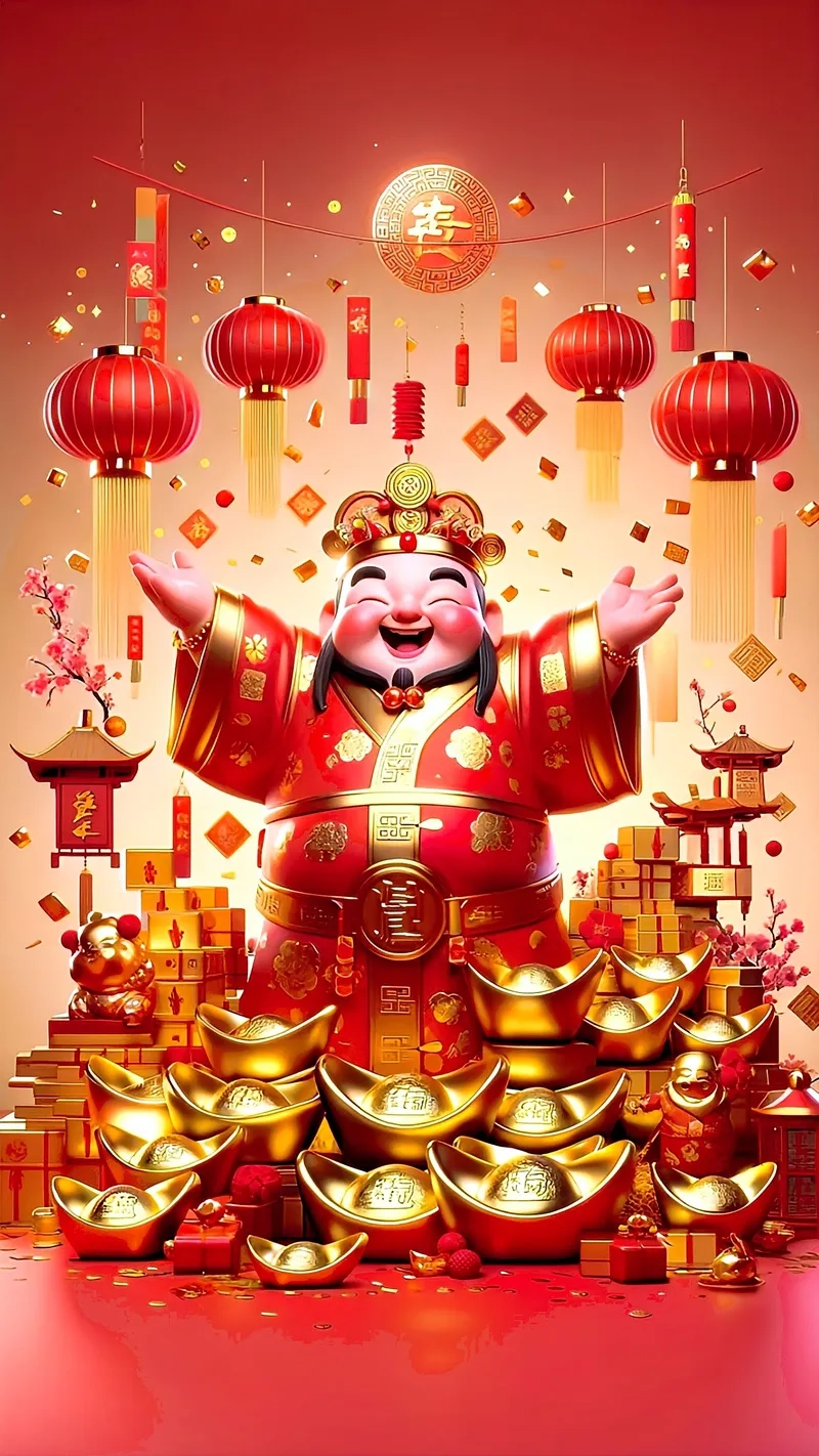 Ảnh thần tài 4k ông thần tài mang vượng khí