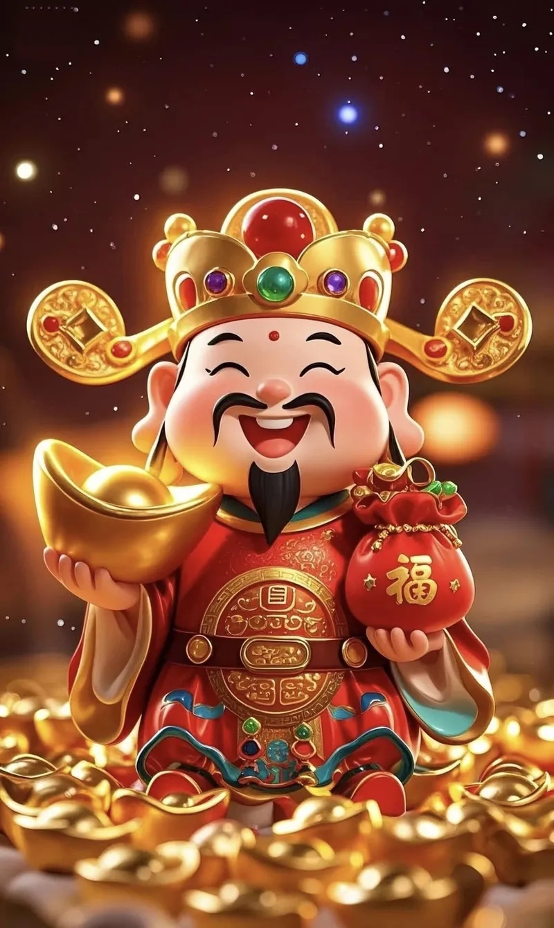 Ảnh thần tài 4k phát lộc buôn bán hanh thông