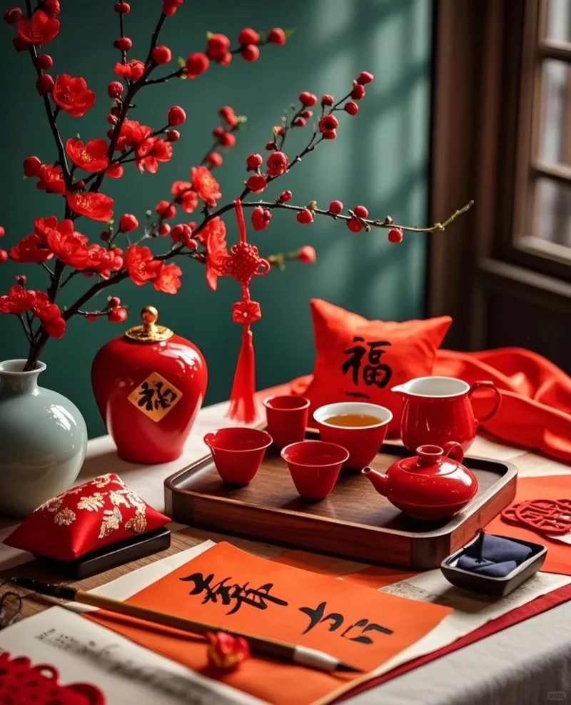 Không khí xuân sinh động cùng Ảnh trà Tết xuân