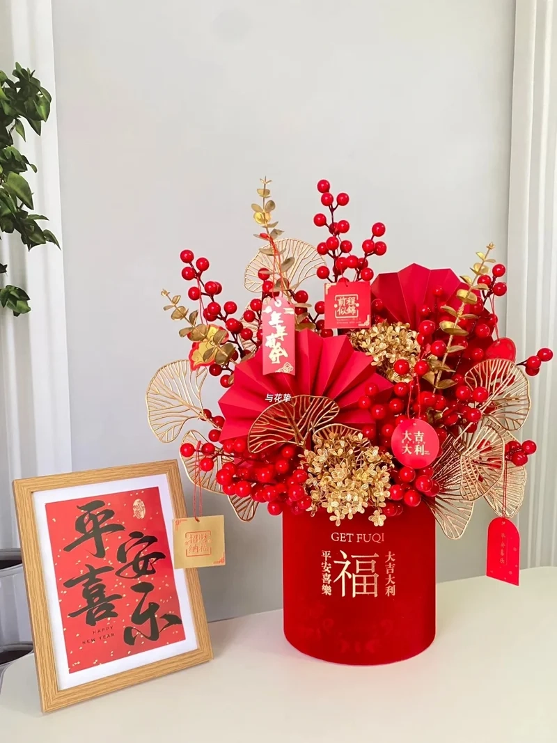 Không gian rực rỡ ngày Tết nhờ ảnh trang trí tết rực rỡ