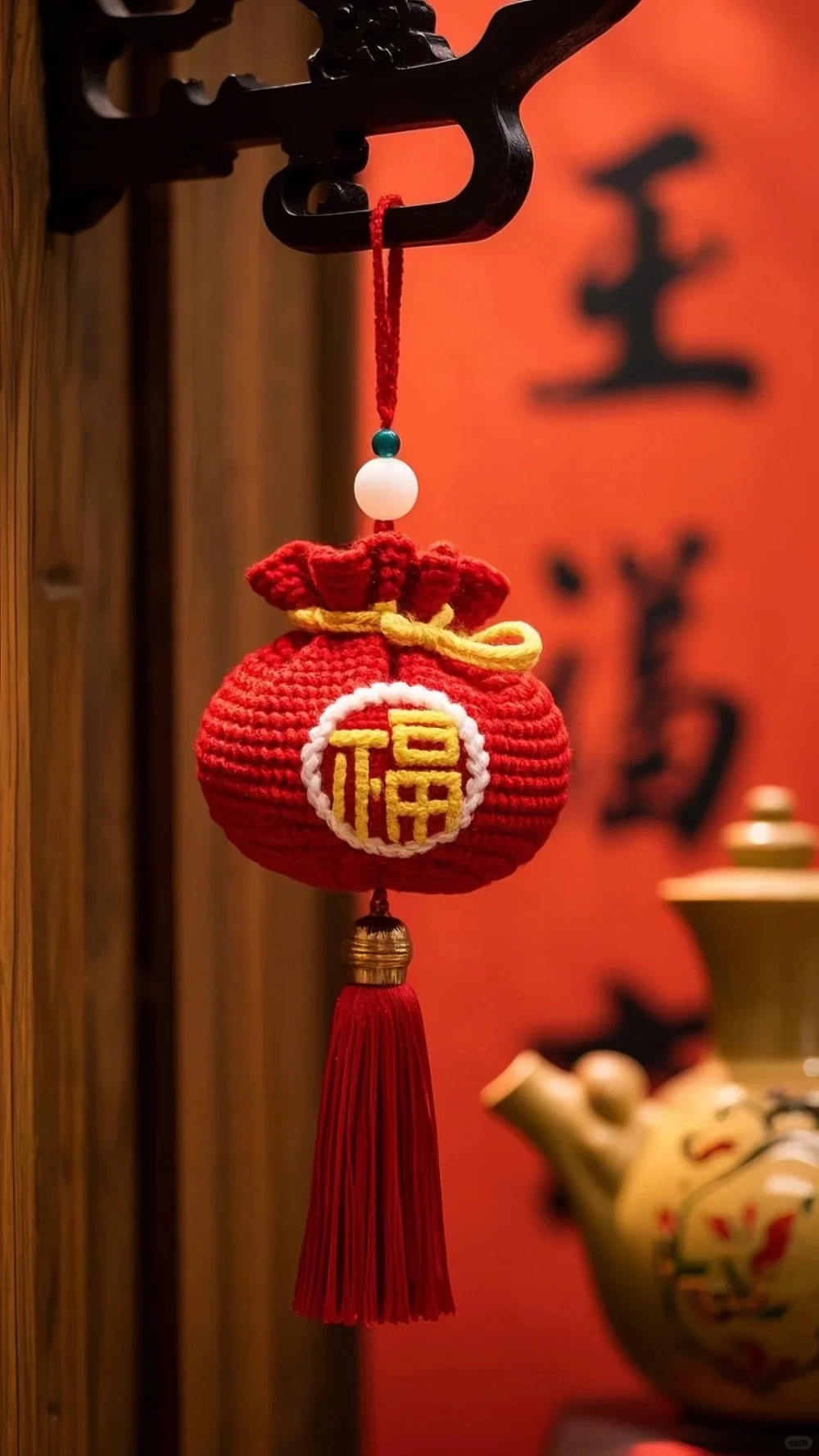 Trang trí thêm độc đáo bằng Hình nền dây treo Tết decor