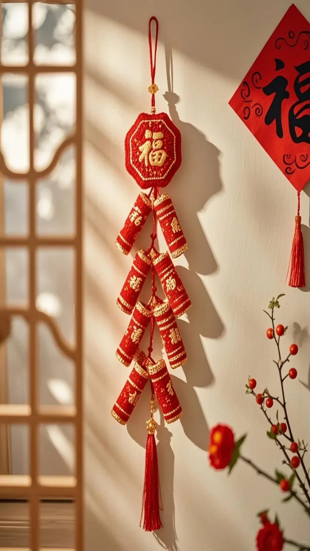 Sang trọng hơn với Hình nền dây treo Tết sang trọng