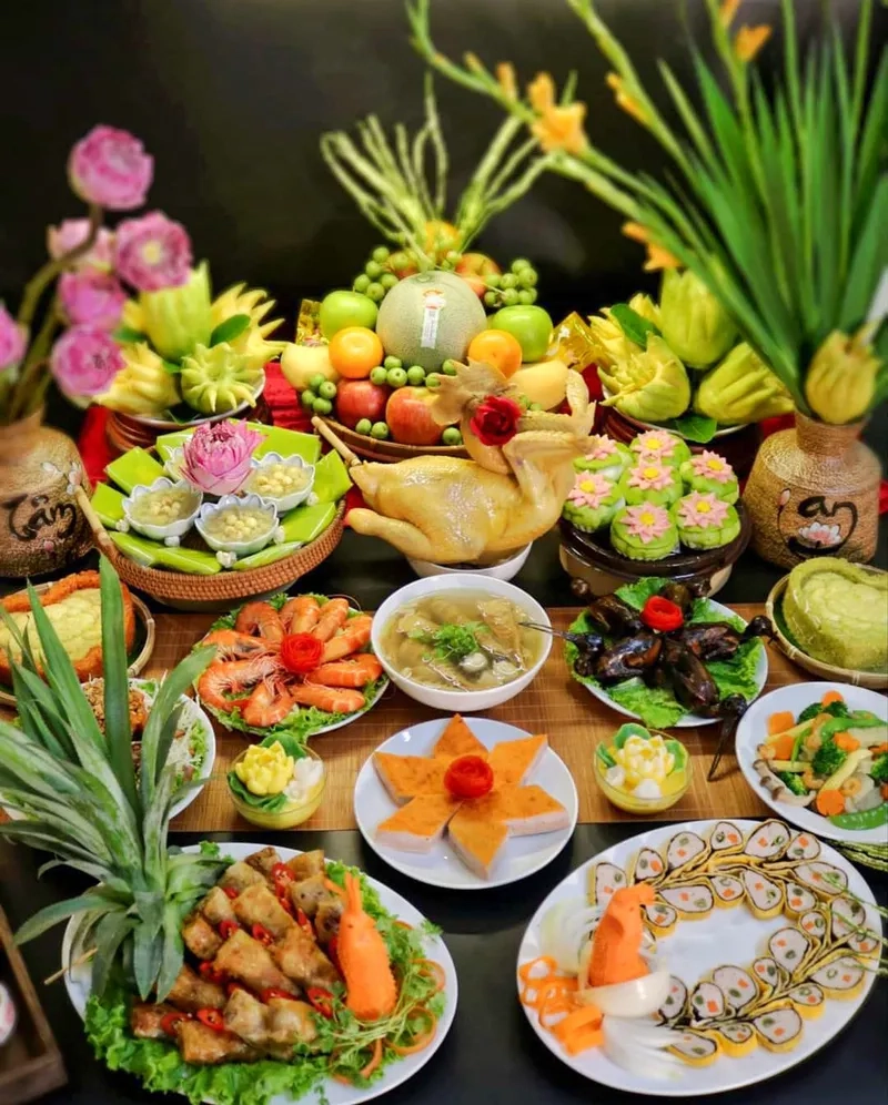 Xem ảnh mâm ngũ quả đêm 30 tài lộc