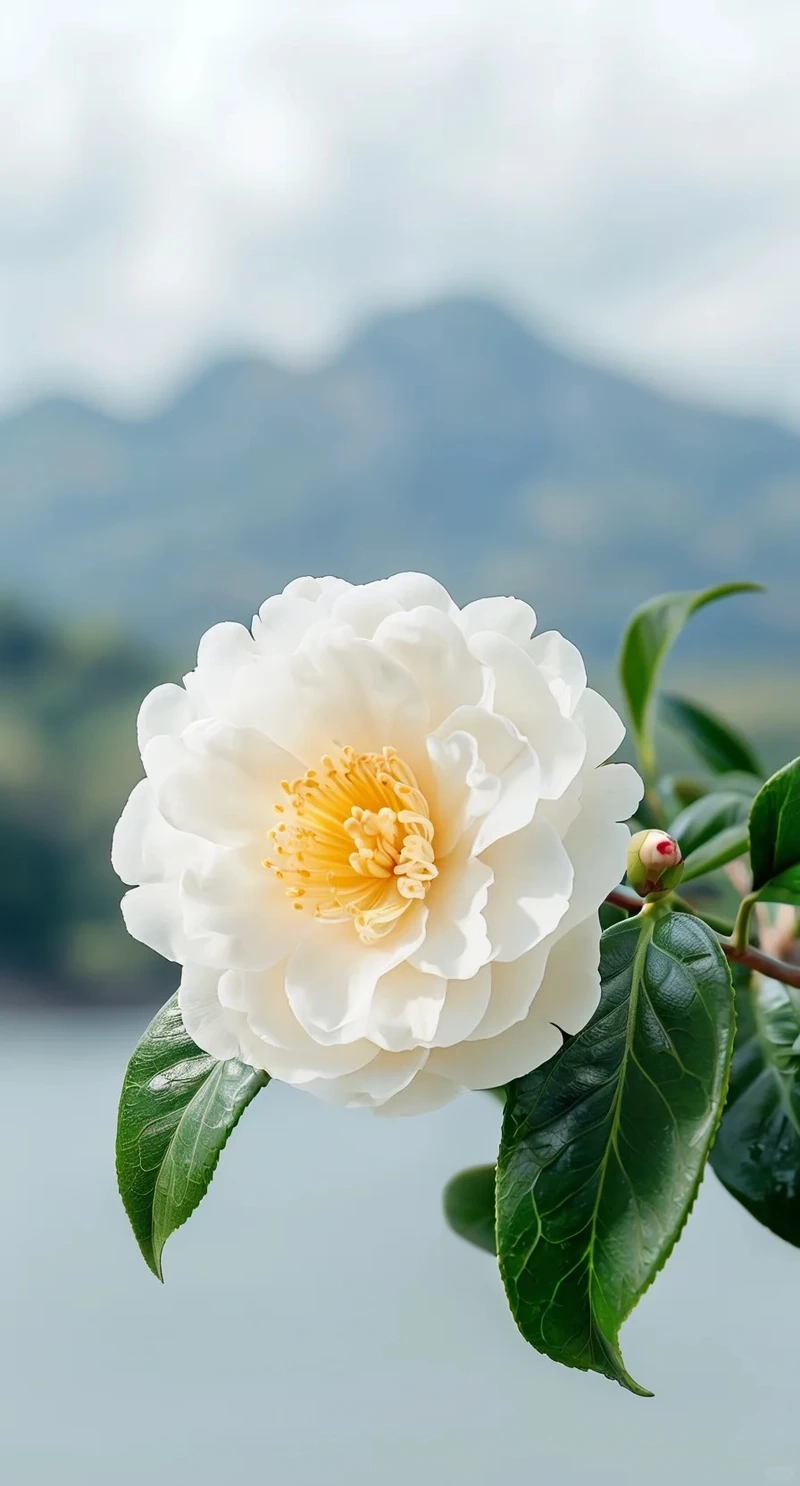 Hình nền hoa hải đường tài lộc thu hút vượng khí tích cực