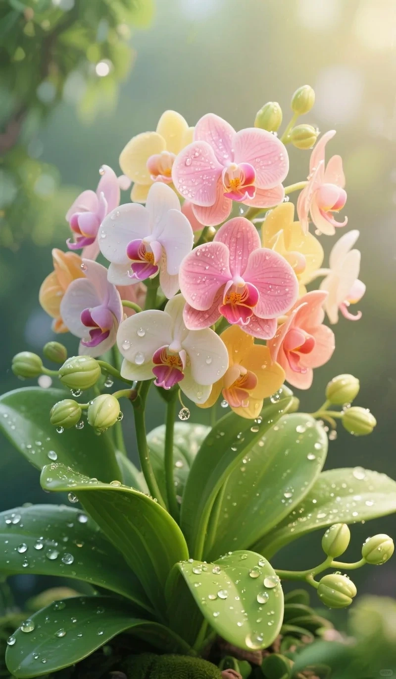 Hình nền hoa lan hồ điệp phong thủy cân bằng năng lượng tốt