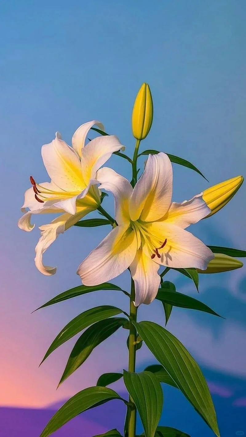 Sắc màu tươi sáng của hình nền hoa ly vàng