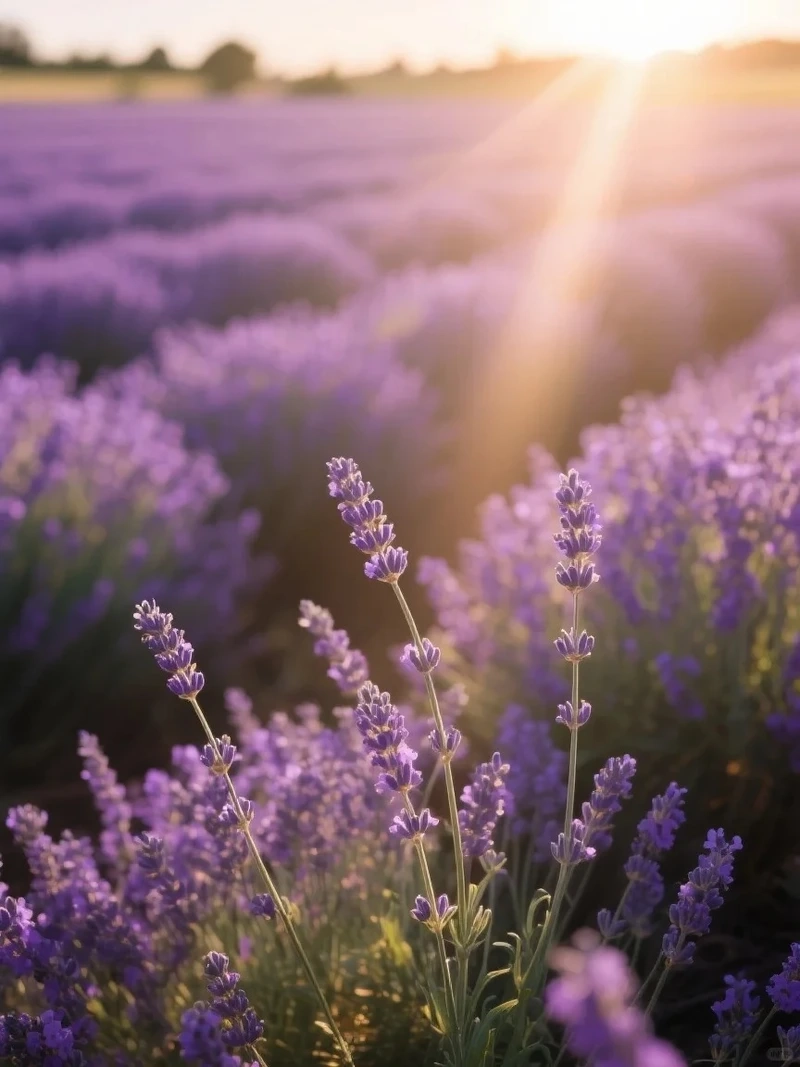 Trang trí màn hình bằng hình nền hoa oải hương làm background