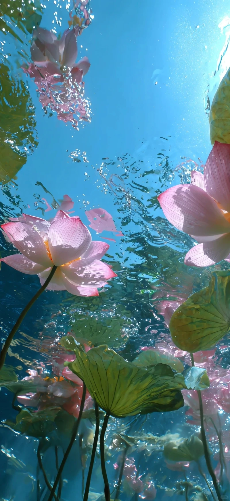 Hình nền hoa sen hồng nhẹ nhàng giúp tâm trí an yên