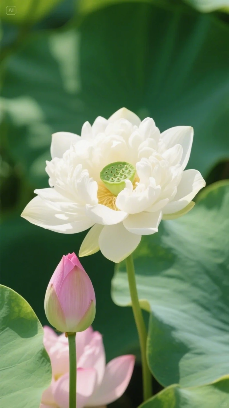 Chọn hình nền hoa sen trắng đẹp tinh tế