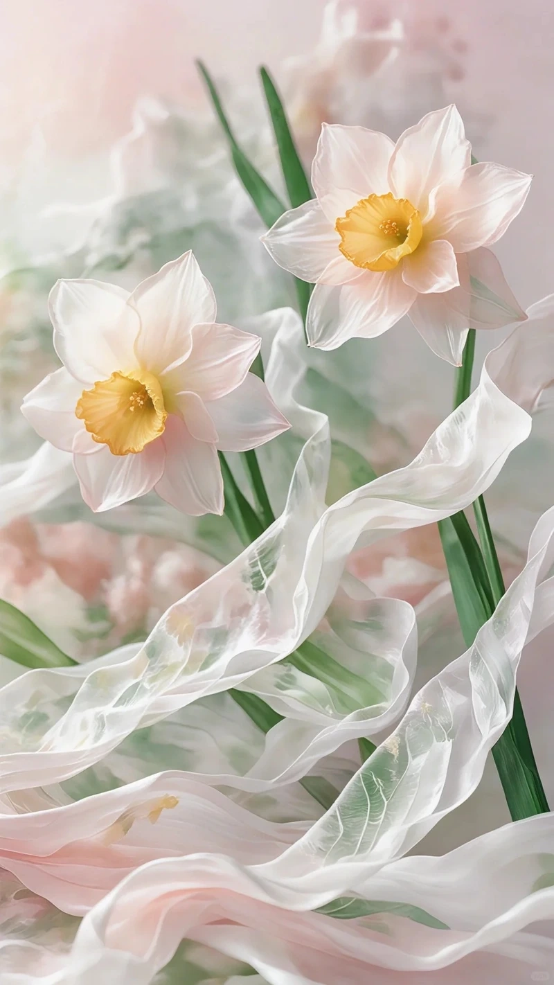 Hình nền hoa thủy tiên cho điện thoại nhẹ nhàng dễ nhìn