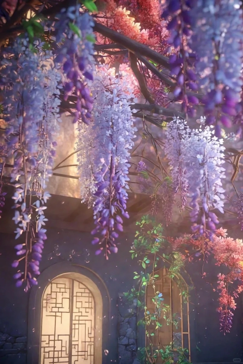 Thư giãn mỗi ngày với hình nền hoa tử đằng nhẹ nhàng