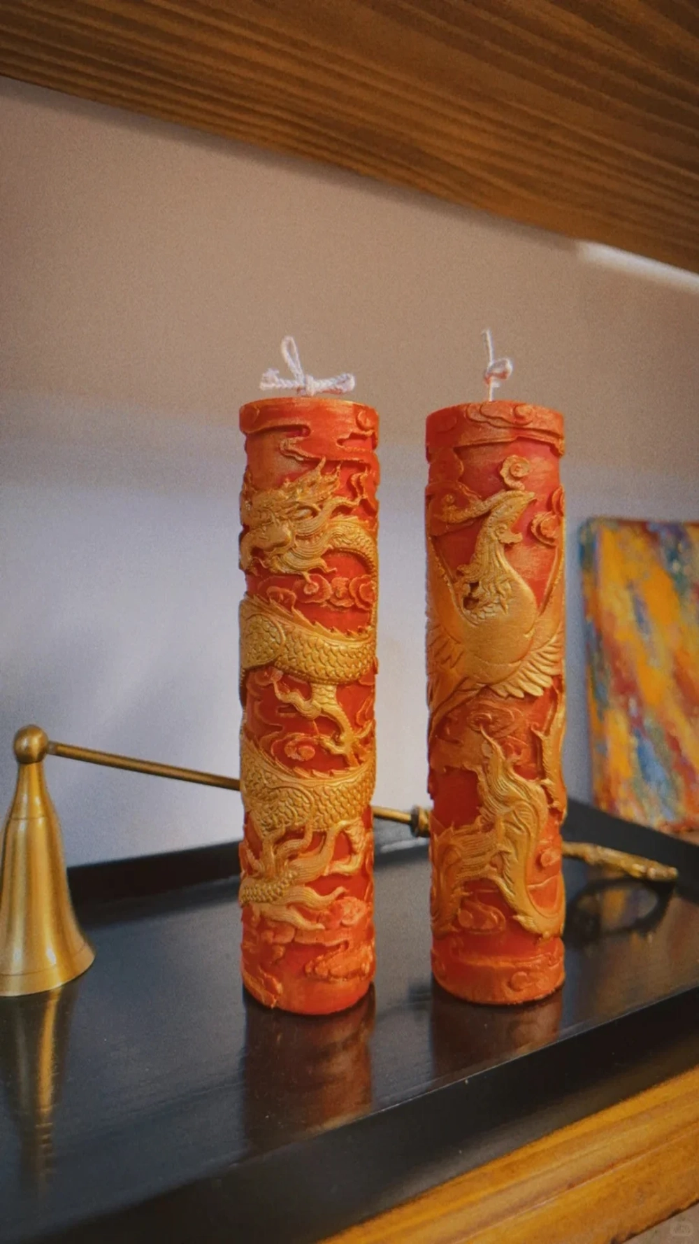 Không gian thêm ấm áp nhờ Hình nền nến Tết ấm áp