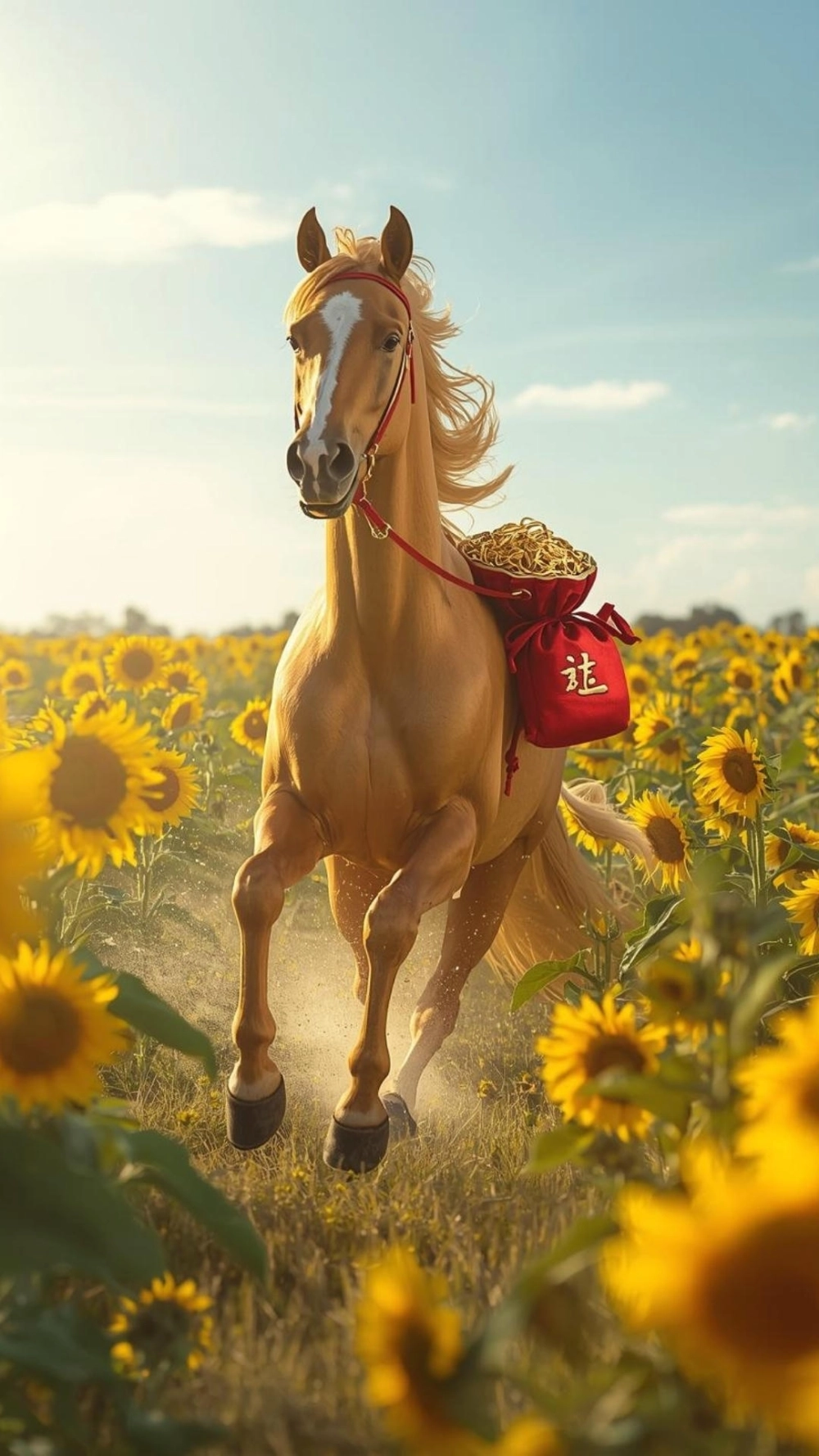 Hình nền ngựa chibi ôm túi tiền cực kỳ dễ thương