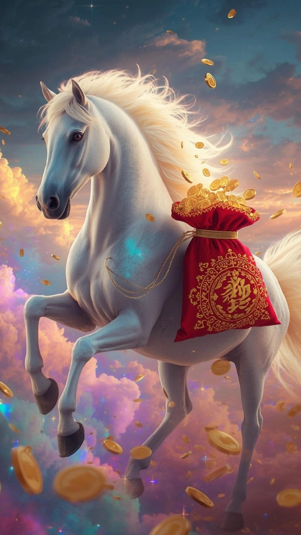 Hình nền ngựa túi tiền 3d hiện đại và nổi bật