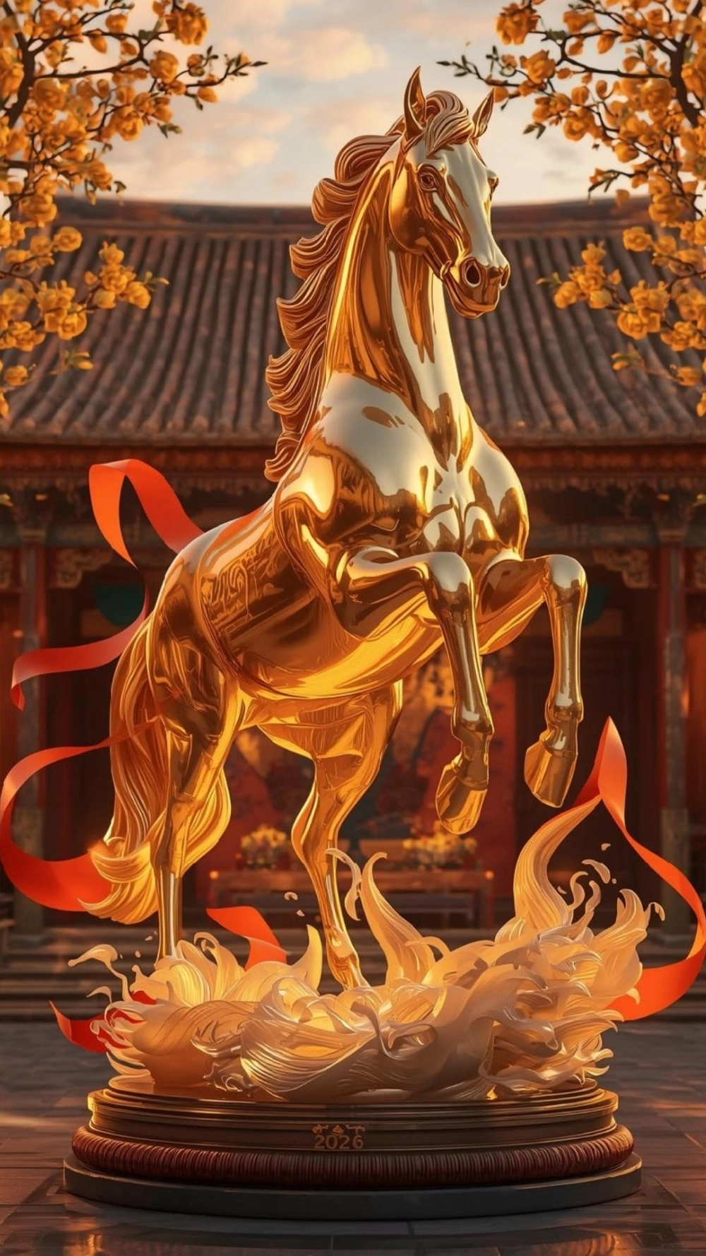 Ngựa 3d tết nguyên đán mang lại may mắn và thịnh vượng