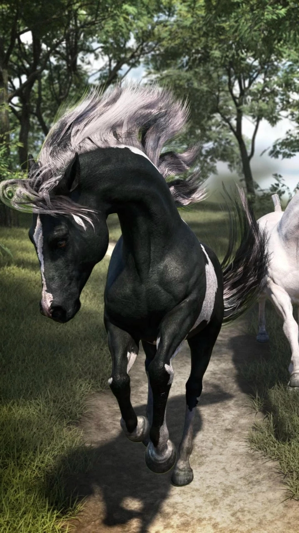 Hình nền ngựa 3d 4k cho điện thoại iphone và android