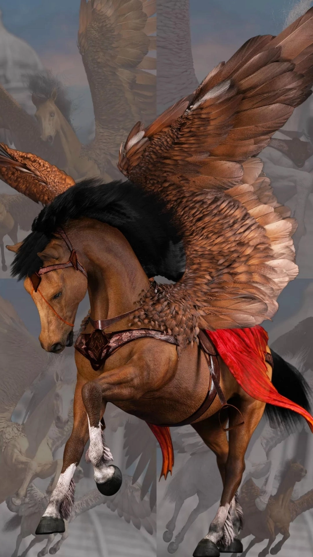 Linh vật ngựa 3d màu sắc rực rỡ đón chào xuân Bính Ngọ