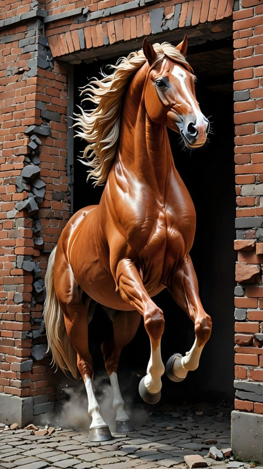 Ảnh ngựa 3d phi nước đại tượng trưng cho sự thành công