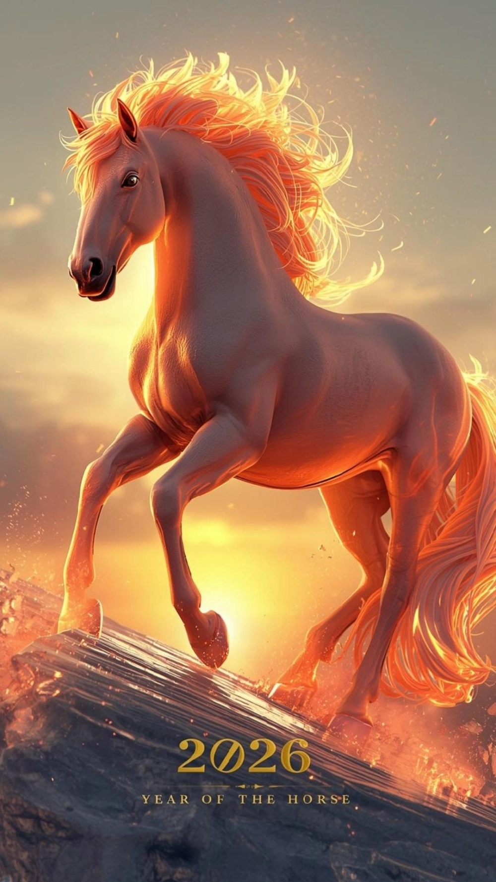 Tượng ngựa 3d kim loại sáng bóng đầy uy lực và khí chất