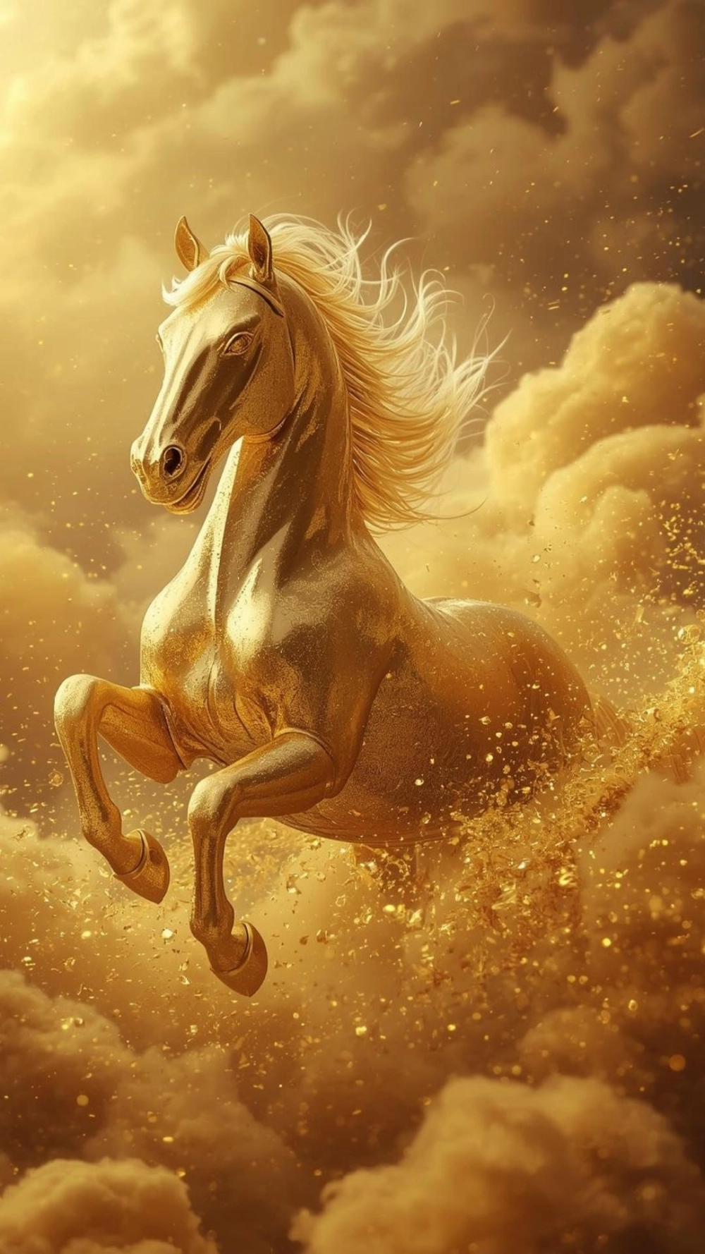 Ngựa bính ngọ vàng rồng biểu tượng của quyền lực