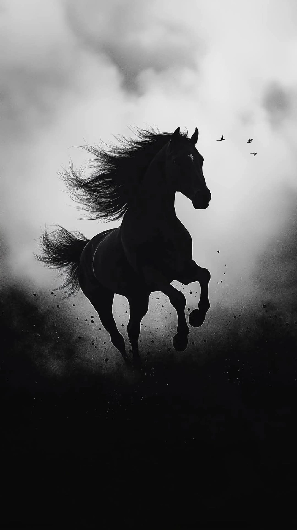 Hình nền ngựa tối giản màu pastel dịu mắt