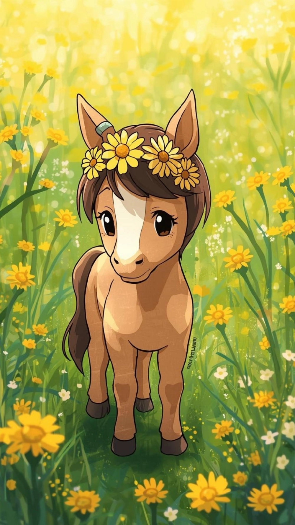 Hình nền ngựa doodle iphone vẽ tay ngộ nghĩnh