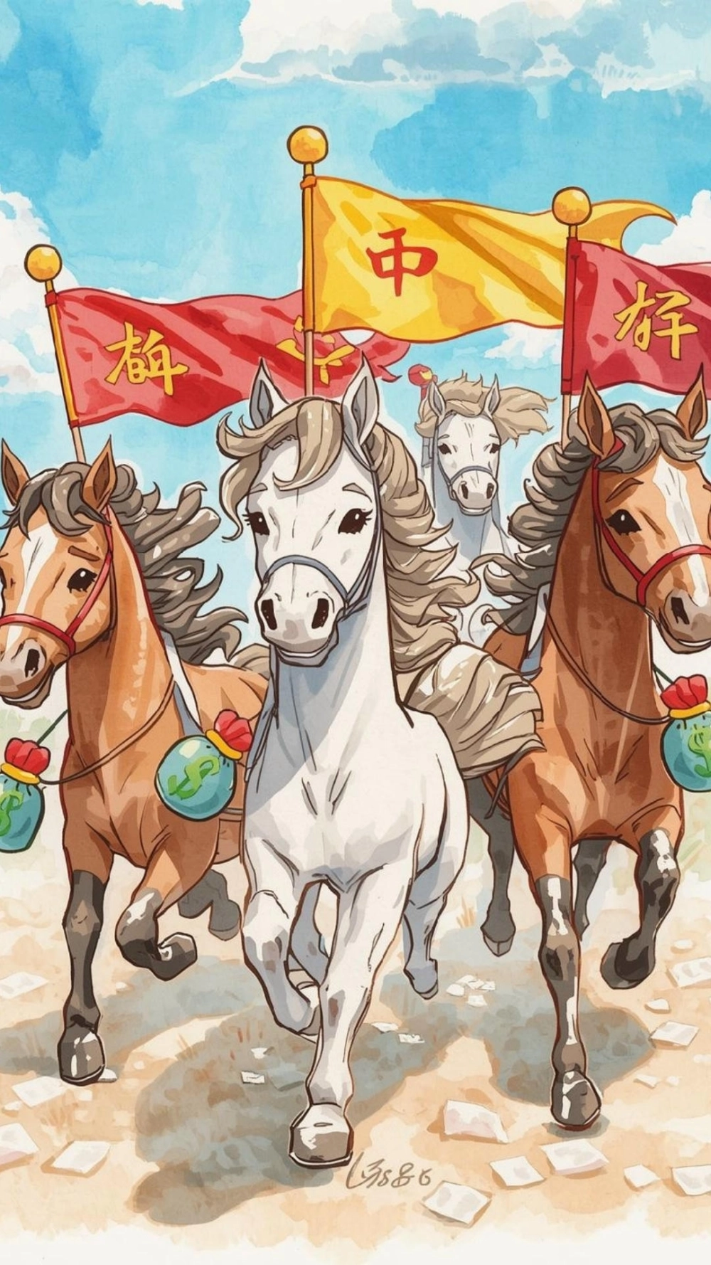 Hình nền ngựa béo cute iphone dễ thương lạc lối