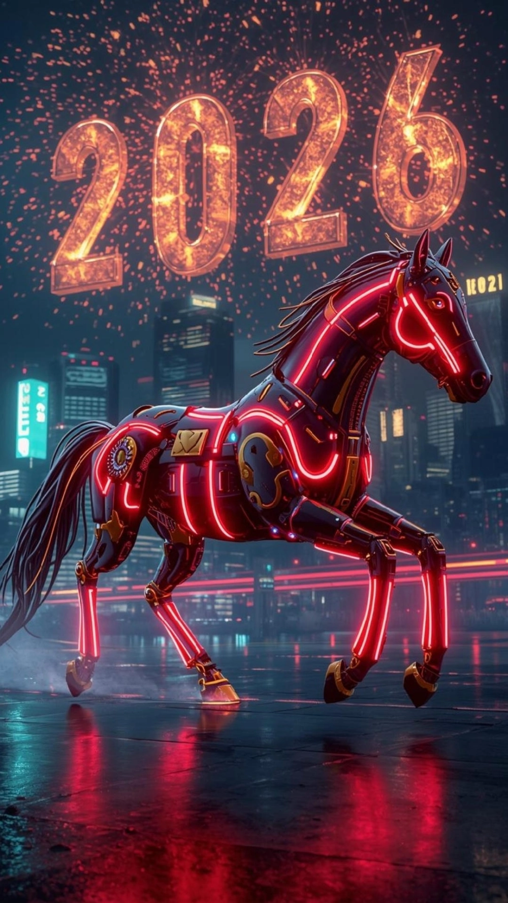 Ảnh ngựa chạy tung bờm trong ánh nắng vàng