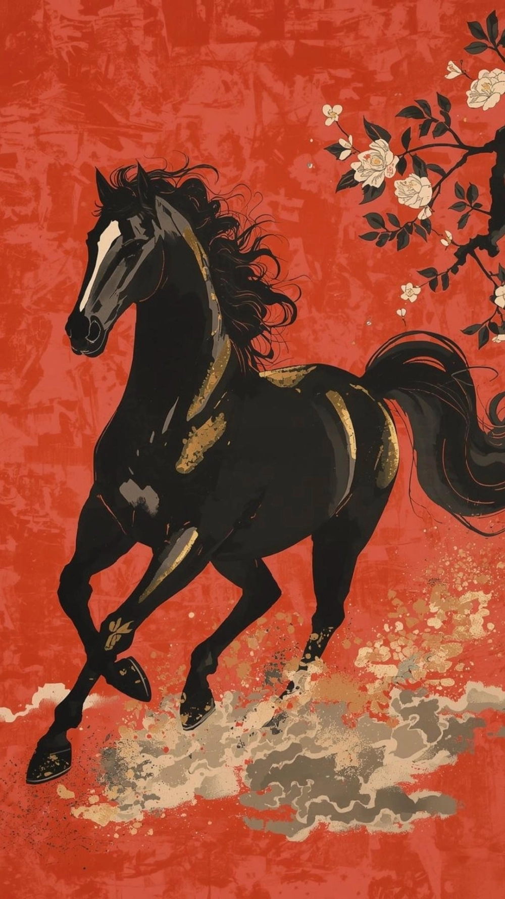 Hình nền động ngựa phi sống động cho màn hình khóa