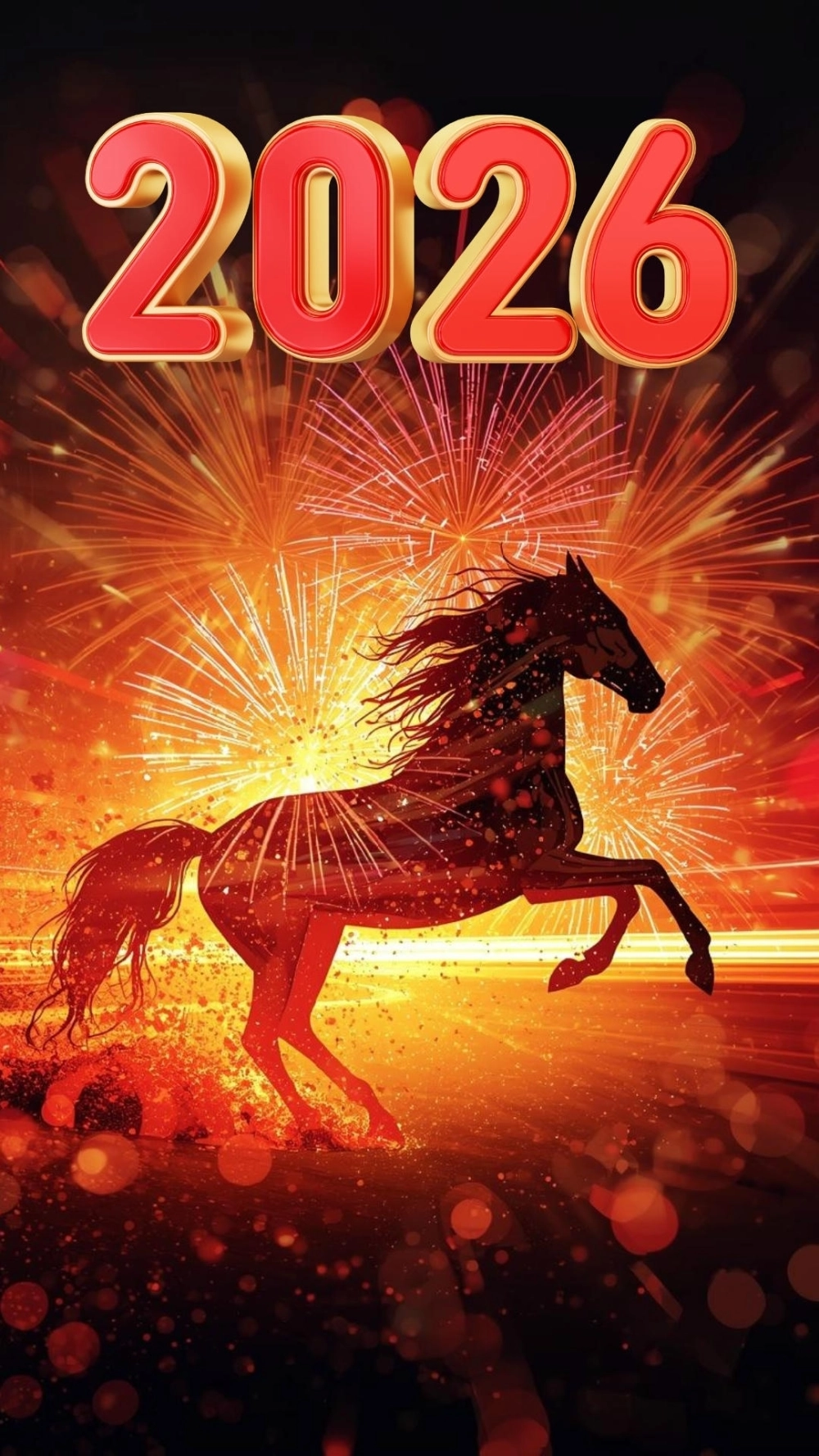 Hình nền ngựa phi nước đại lửa đỏ rực rỡ