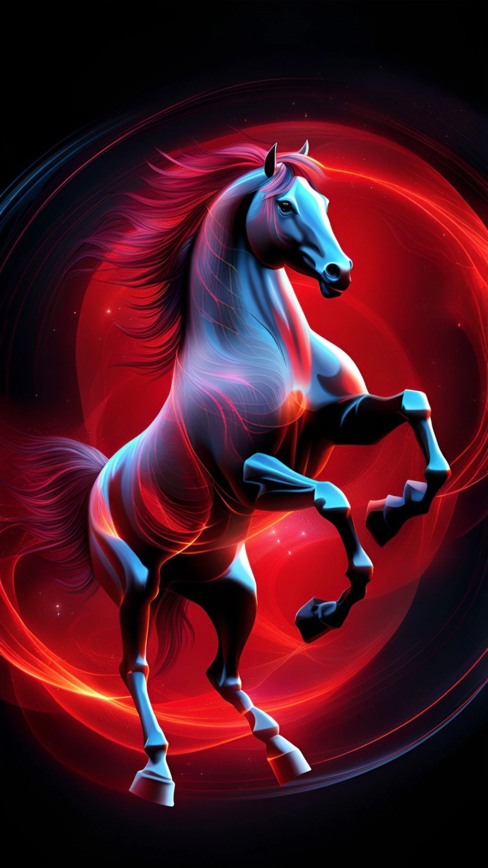 Ngựa đỏ 2026 vector sắc nét để in ấn
