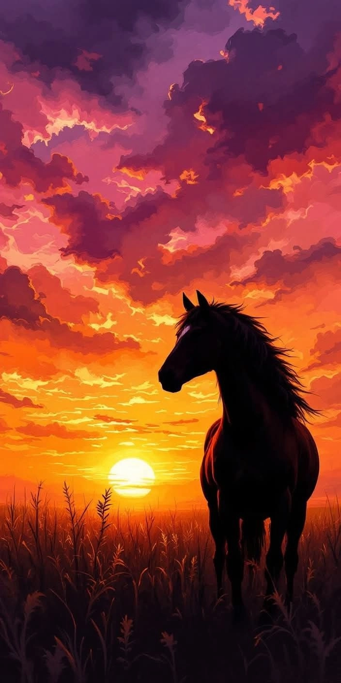 Ảnh ngựa bính ngọ nền đỏ trang trí tết