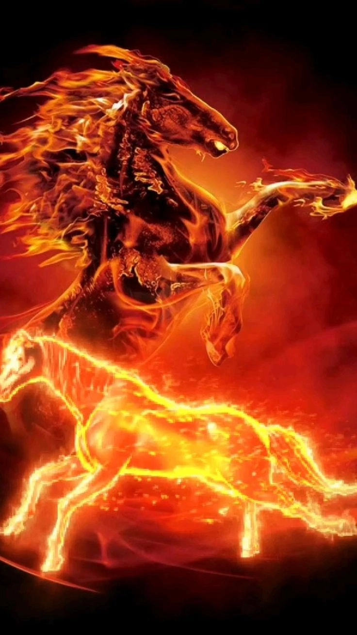 Ảnh bìa facebook ngựa đỏ tết chào mừng năm mới